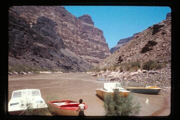 Boats in cave, Mile 178.5