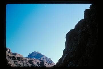 Plane over camp at Diamond Creek