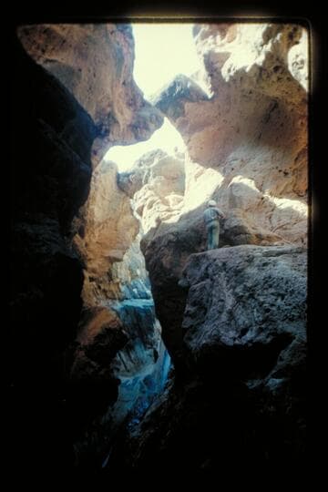 Climb up block; Travertine Creek