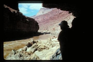 Bill Belknap at cave at Cave Spring