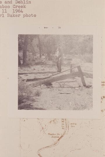 Slim Williams of White Canyon at the graves of Hite and Dehlin, Ticaboo Creek
