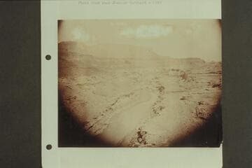 Up the Dirty Devil River--a reconnaissance of Glen Canyon was made by John Ginty and his son Eugene which led to the building of the dredge of the Hoskininni Mining Company. Photo from Anne Stanton Burchard, 1950