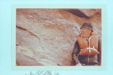 Dock Marston at the D. Julien inscription.  Cataract Canyon