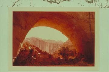 Joe under center of Jacob Hamblin Arch