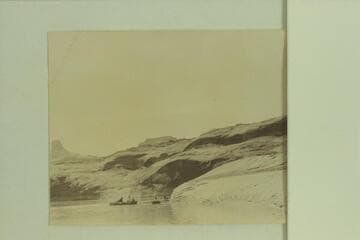 The two peaks of Gun Site Butte.  RB-MV Expedition photo.  The scene is included in Goldwater 408 GNCN 39.118.11 [on photo reverse:  Toward the two peaks of Gun Sight Butte]