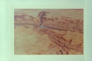 Northwest to Warm Spring Canyon and down Cedar Canyon, mile 136.5.  Tapestry Wall is at upper left