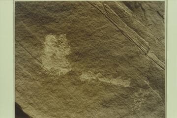 Inscriptions chiseled from large boulder at the foot of Rainbow Bridge