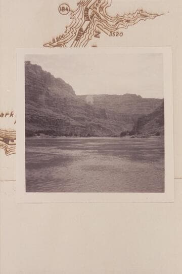 Rock slide in side canyon at Mile 184.  From Mile 184.8