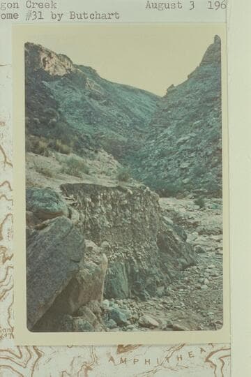 Flood deposit 25 ft. above the bed of Crystal Creek below the mouth of Dragon Creek