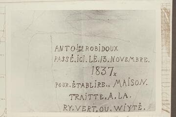Antoine Robidoux inscription.  Westwater