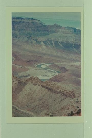 Unkar Creek and Unkar Rapid from 75 Mile Ridge