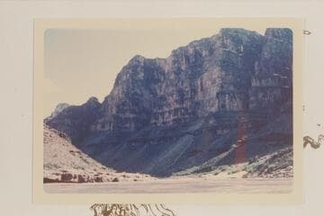 Downriver at Mile 212.6 with area of Pumpkin Spring at left.  Compare Wilbur photo #14 of 1904.  Wilbur named it Clapp Spring