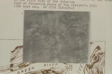 Brown-Stanton inscription below the mouth of the Green at the right bank of the Colorado