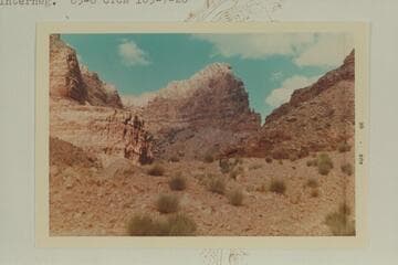 The rock slide in the side canyon at Mile 184.1
