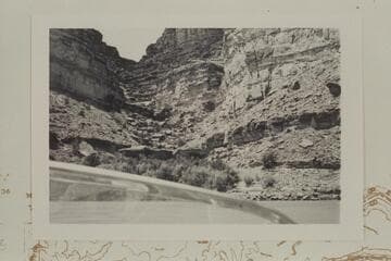 Climbing route to Standing Rock country at Mile 1.  RB