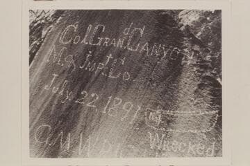 The Best expedition inscription at Mile 204 1/2 right bank.  Part of Belknap photo