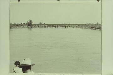 Rail trestle across the Colorado River in the Delta