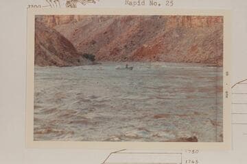 Harris-Brennan boat at head of Rapid 23 from Mile 202.25