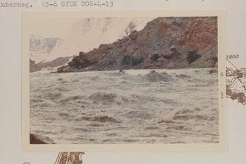 Harris-Brennan boat entering head of Rapid 22.  Mile 202.45