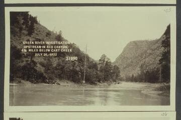 Green River Investigation:  Upstream in Red Canyon, 4 1/2 Miles below Cart Creek