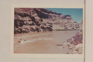 Outboard motorboat "Jax" in "The Slide" on the Colorado River