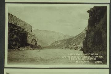 Green River Investigation; upstream in Split Mountain Canyon, 3 miles below entrance