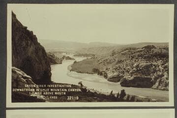 Green River Investigation; downstream in Split Mountain Canyon, 1-8 miles above mouth