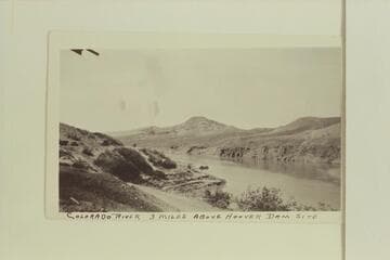 Colorado River 3 miles above Hoover Dam Site