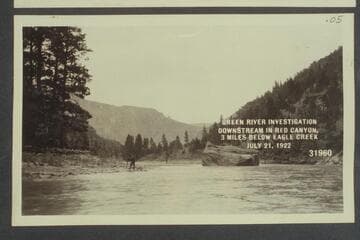 Green River Investigation:  Downstream in Red Canyon, 3 miles below Eagle Creek