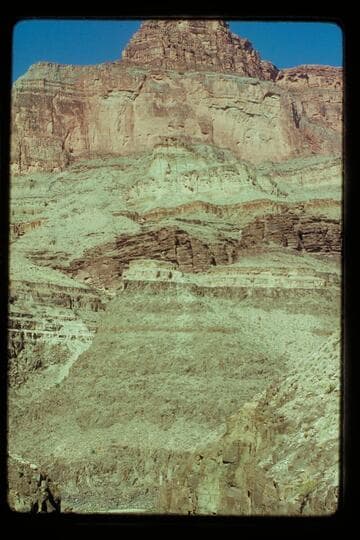 Butte at left bank opposite mouth of Stone Creek.  Mile 131 3/4