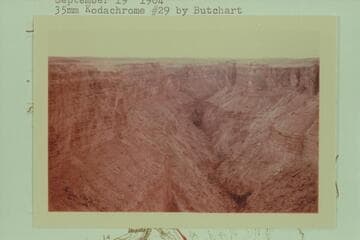 Impassible fall in Tanner Wash.  "W. bench O.K."