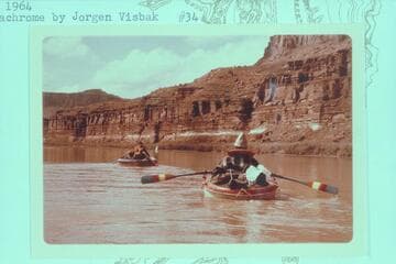 Dock Marston and Bill Belknap in Sportyaks drifting between North Wash and Hite