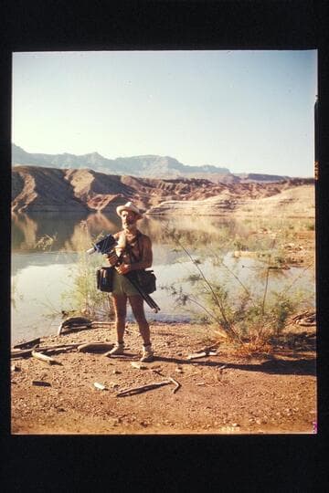 Dock Marston at Pierces Ferry.  End of 1947 run of Grand Canyon