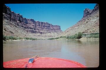 Up Cataract Canyon from approximately Mile 215