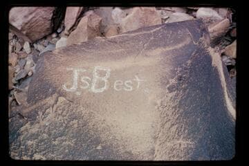 J.S. Best expedition inscription, Mile 204.5