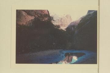 Spring at bottom of cave at head of Moepitz Canyon