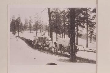 Spencer freight en route from Flagstaff to Lees Ferry.  From W. H. Switzer collection
