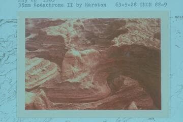 Junction of Stevens Canyon and Escalante River.  Skyline Natural Arch or Stevens Arch