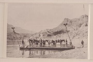 Lees Ferry;  Spencer placer operation in background