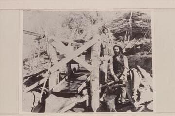 Mining in Glen Canyon. Jack Butler's camp 20 miles below Halls Crossing