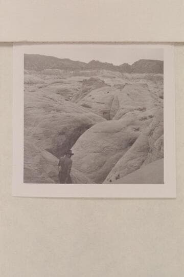 Up the middle fork of 73 from the trail into the southwest fork.  Nasja Begay at the bottom of the print