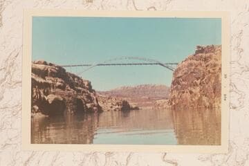 Highway Bridge over Powell Puddle in Narrow Canyon