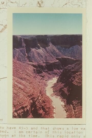 Downriver from above North Canyon to 21 Mile Rapid.  Twenty-two Mile Wash enters from left at the bend