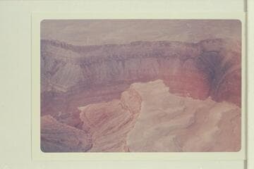 Right bank of Marble Gorge from 9,000 ft. showing terrain from the cove above Cave Springs Rapid to Mile 26.7