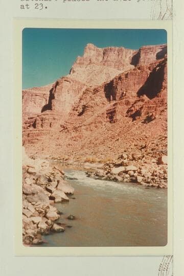 Upriver from opposite and above mouth of 22 Mile Wash.  Butchart places the mile point at 23