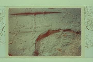 Petroglyphs in Escalante Cave (?) above forks of Wilson Canyon