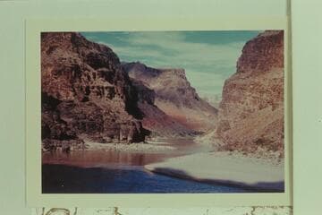 Down river past mouth of Papago or Seventy-Six Mile Canyon to Red Canyon