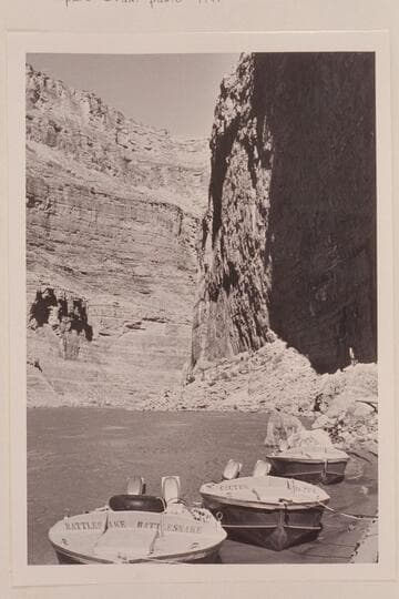 The boats of the June 1954 traverse pulled in at the right bank just below Vaseys Paradise