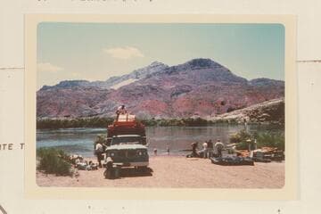 Ron Smith's bologna outfit unloading at Lees Ferry prior to run of Grand Canyon
