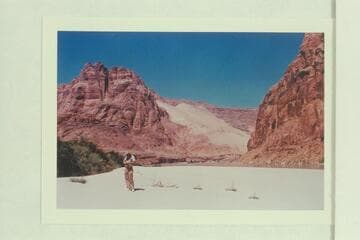 Russ Haverick on the beach on left bank about 2 miles above Lees Ferry